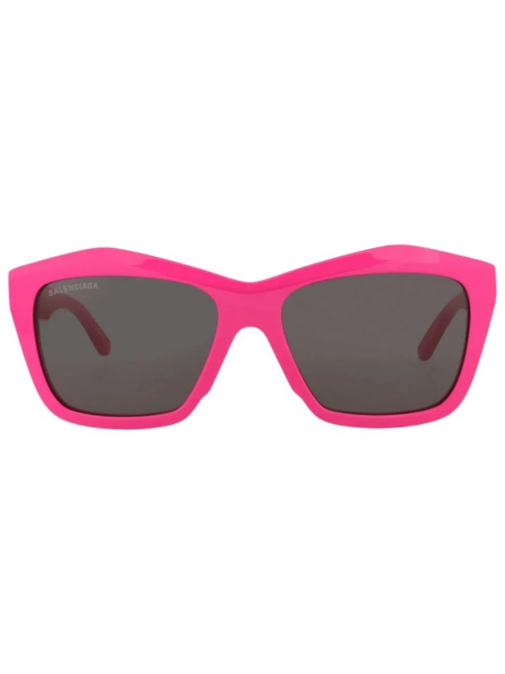 New Balenciaga Women's Sunglasses Square Rectangle Acetate Frame Fuchsia Fuchsia
